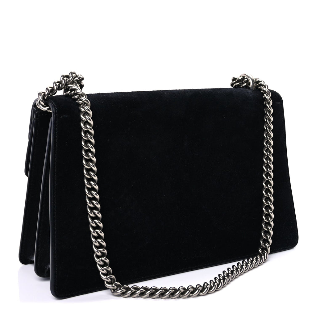 Gucci Suede Small Dionysus Shoulder Bag Black