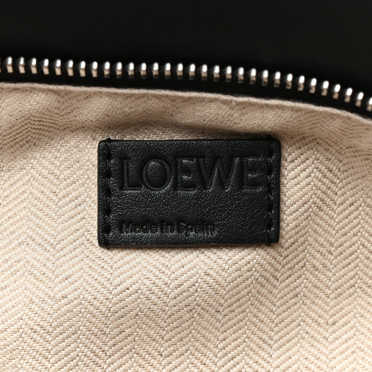 Loewe Calfskin Small Puzzle Bag Black Beige Green