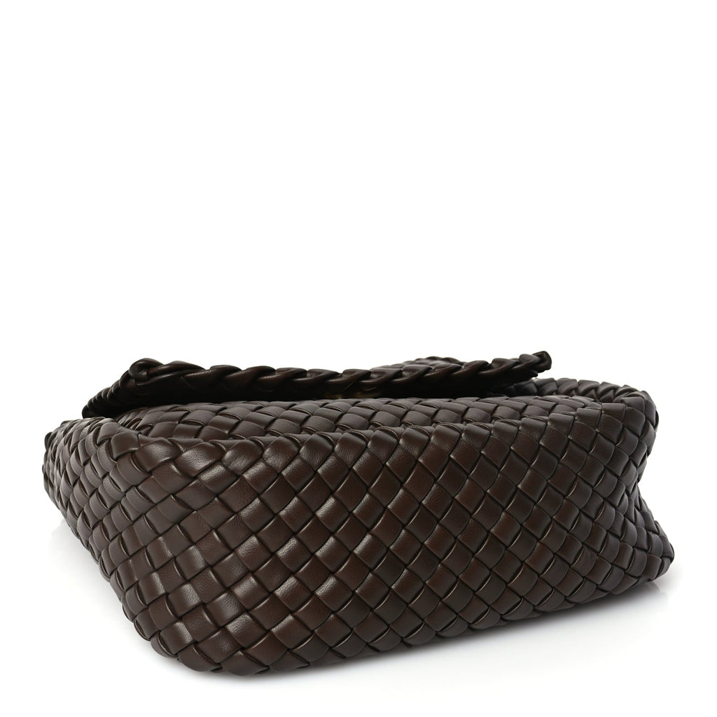 Bottega Veneta Nappa Intreccicio Padded Small Cobble Shoulder Bag Light Brown