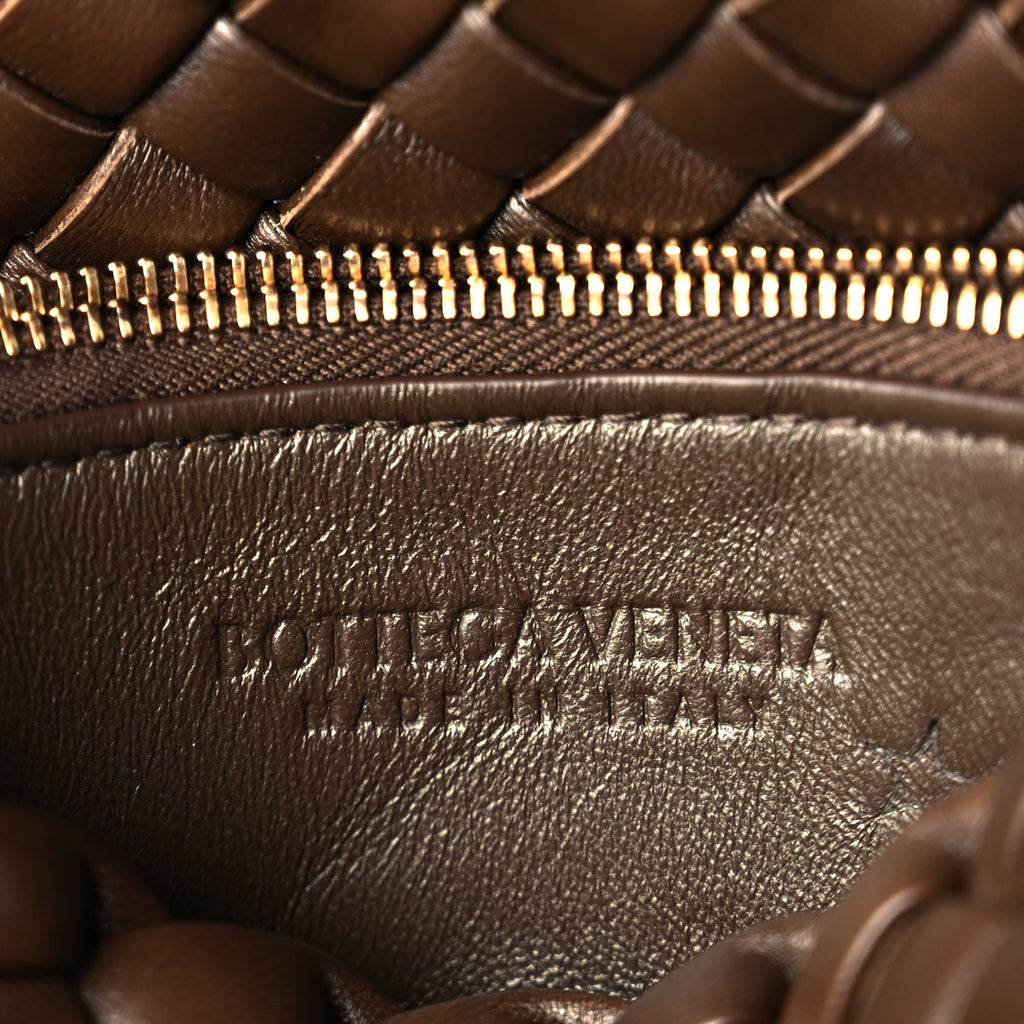 Bottega Veneta Nappa Intreccicio Padded Small Cobble Shoulder Bag Light Brown