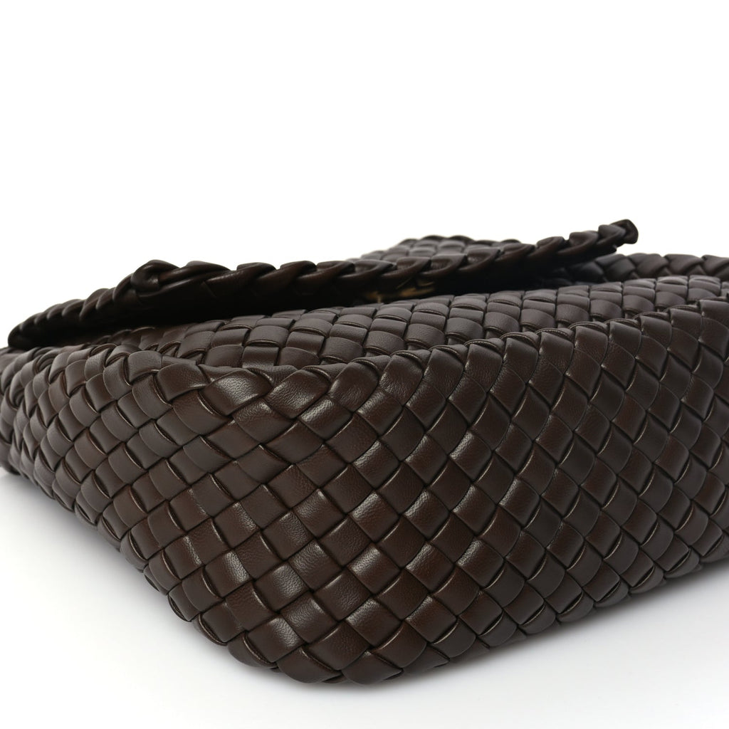Bottega Veneta Nappa Intreccicio Padded Small Cobble Shoulder Bag Light Brown