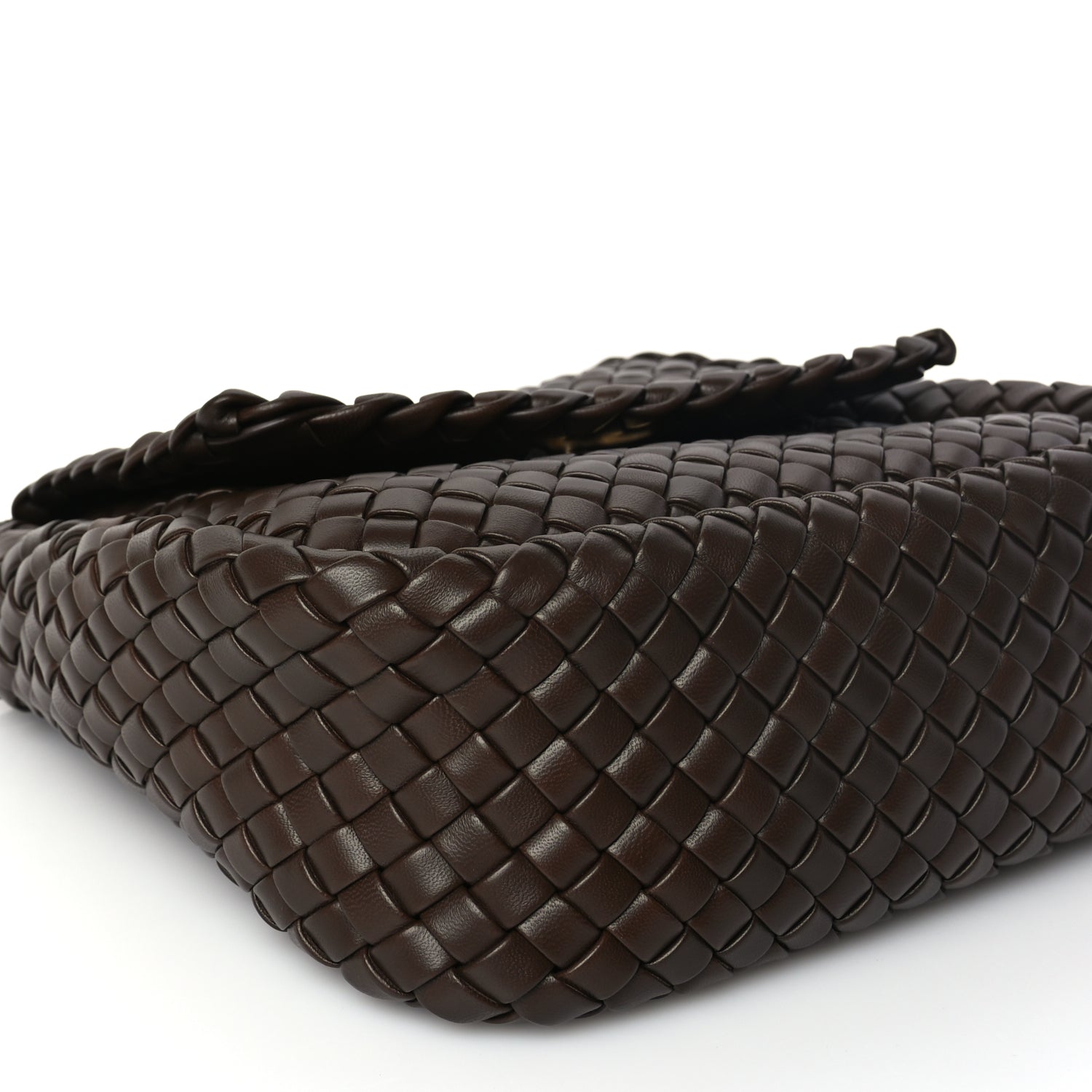 Bottega Veneta Nappa Intreccicio Padded Small Cobble Shoulder Bag Light Brown