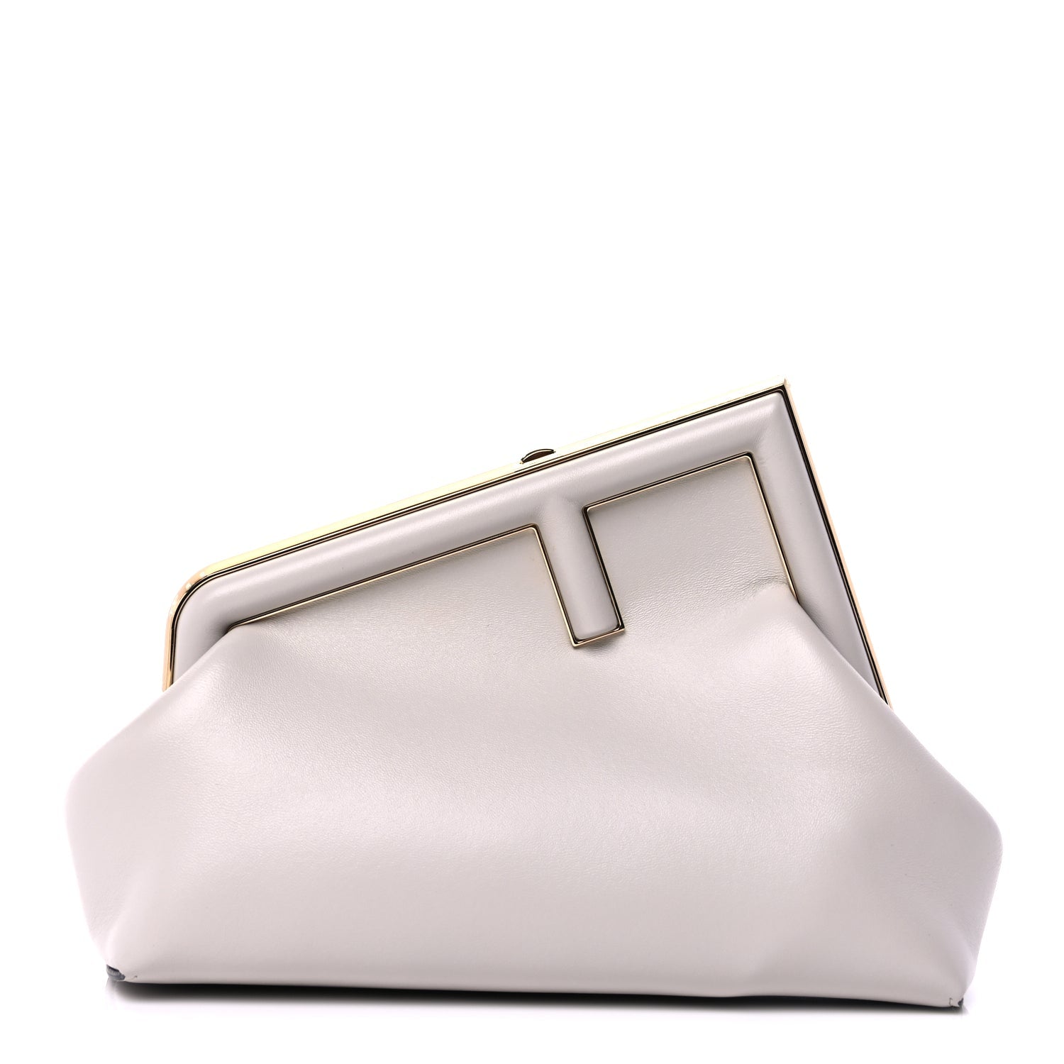 Fendi Shiny Nappa Small Fendi First  Ghiaia