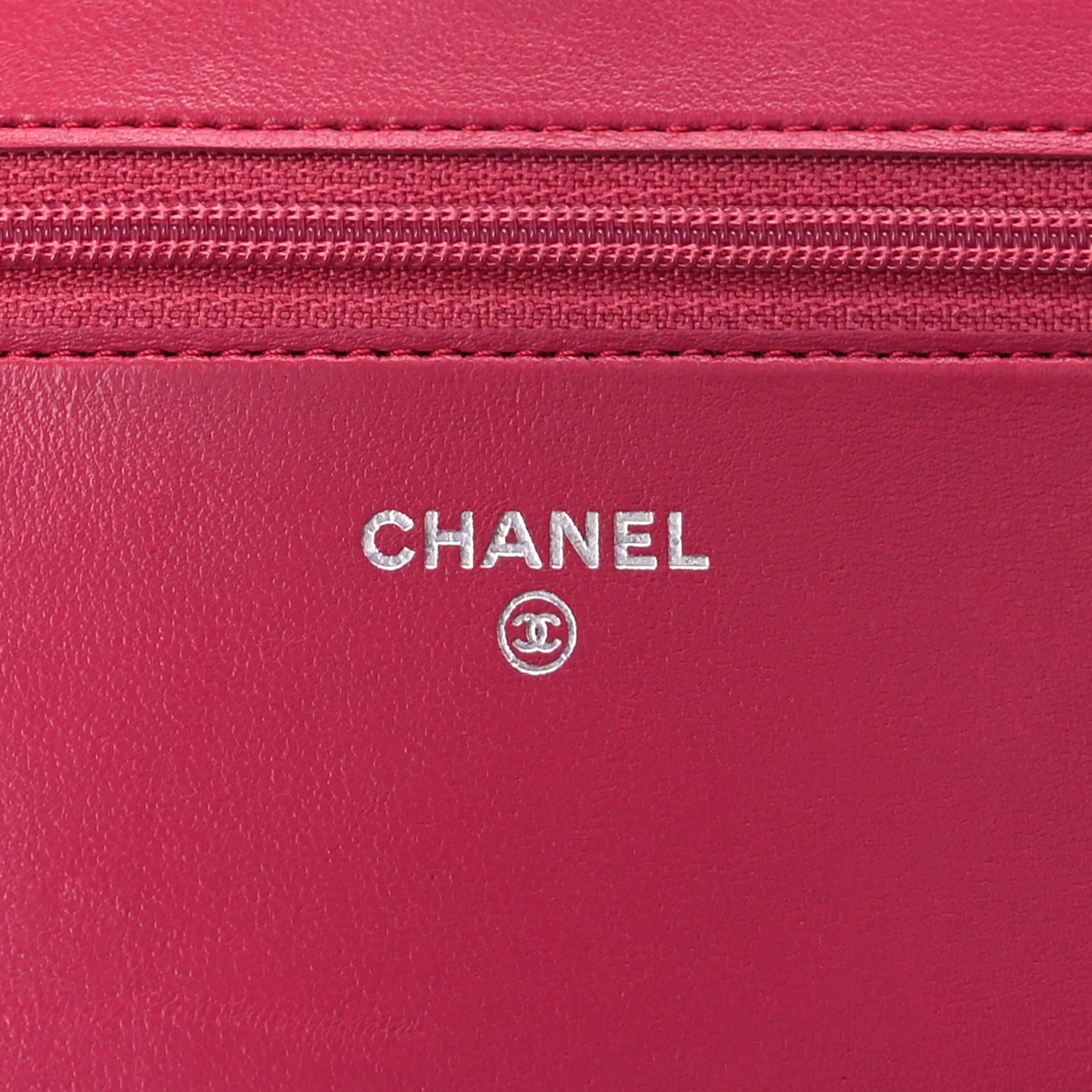 Chanel Lambskin Quilted Boy Wallet On Chain WOC  Pink