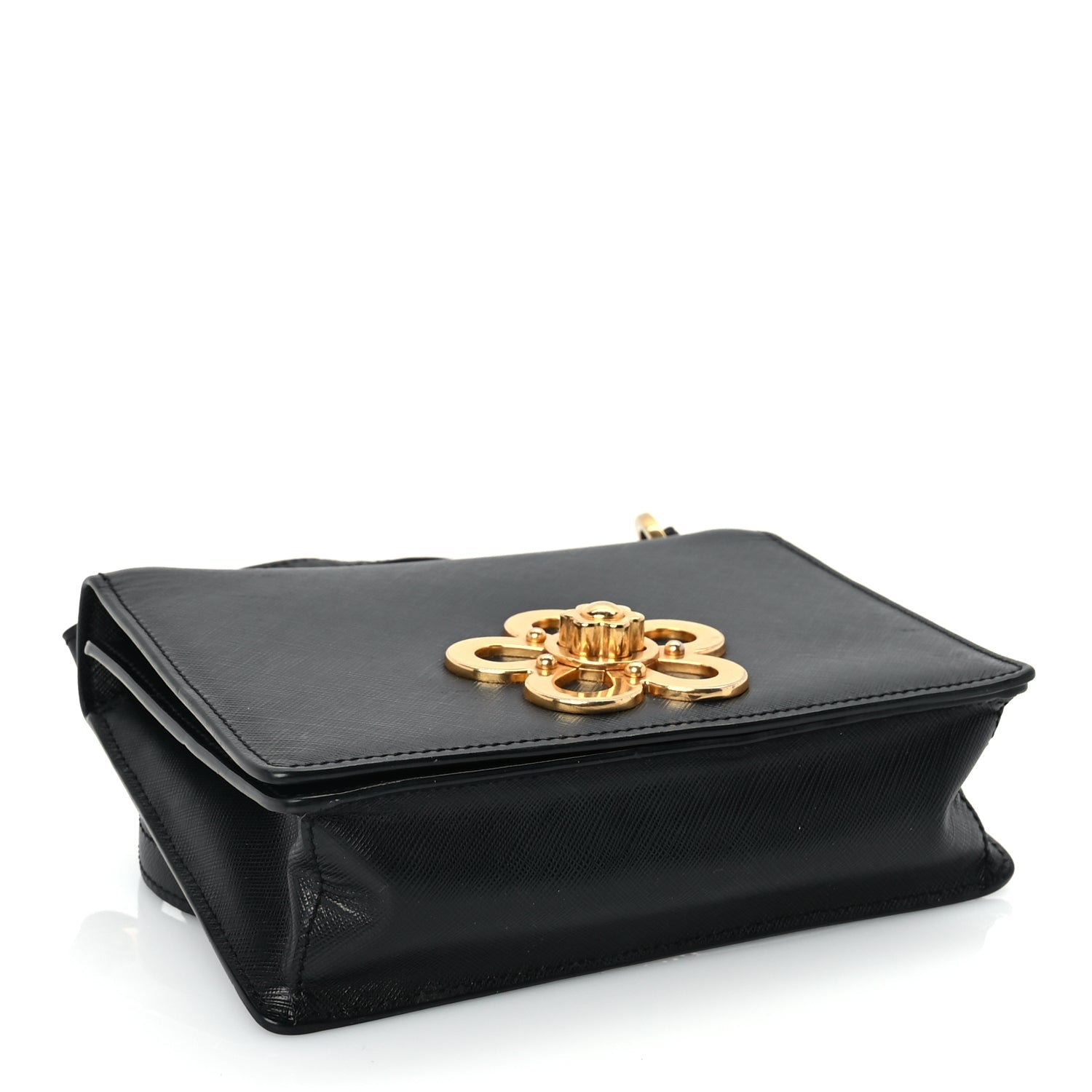 Prada Saffiano Corolle Crossbody Bag Black