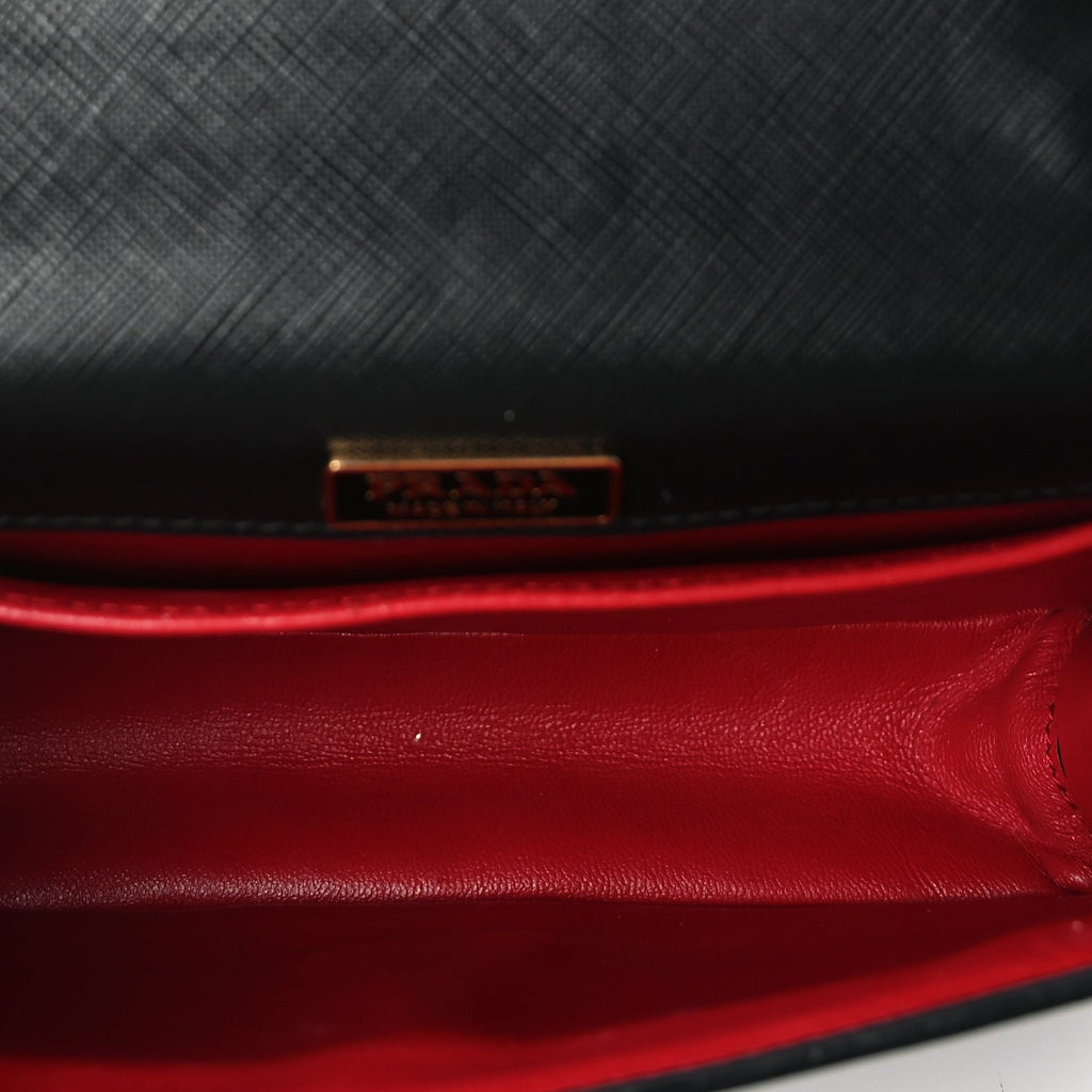 Prada Saffiano Corolle Crossbody Bag Black