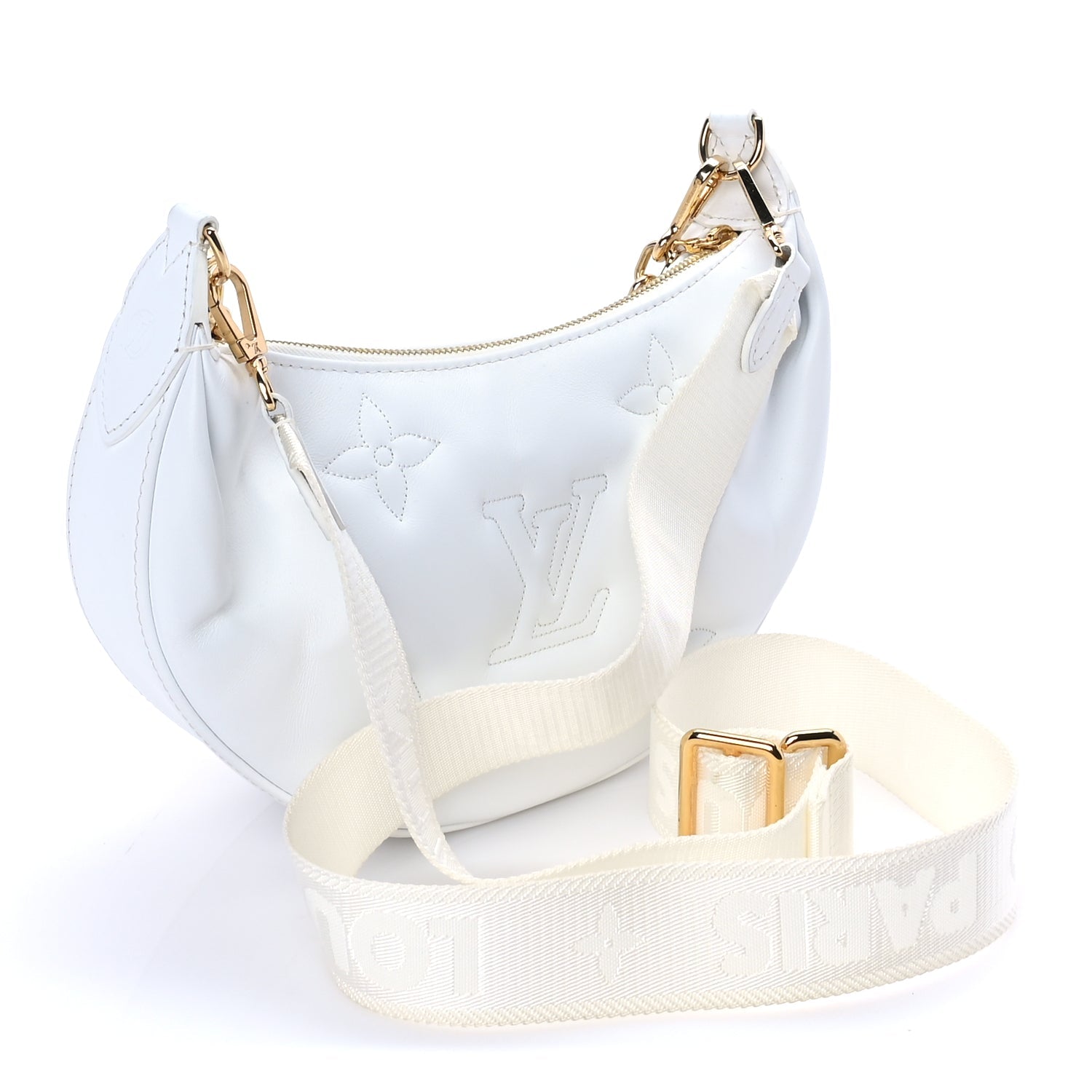 Louis Vuitton Calfskin Bubblegram Over The Moon White