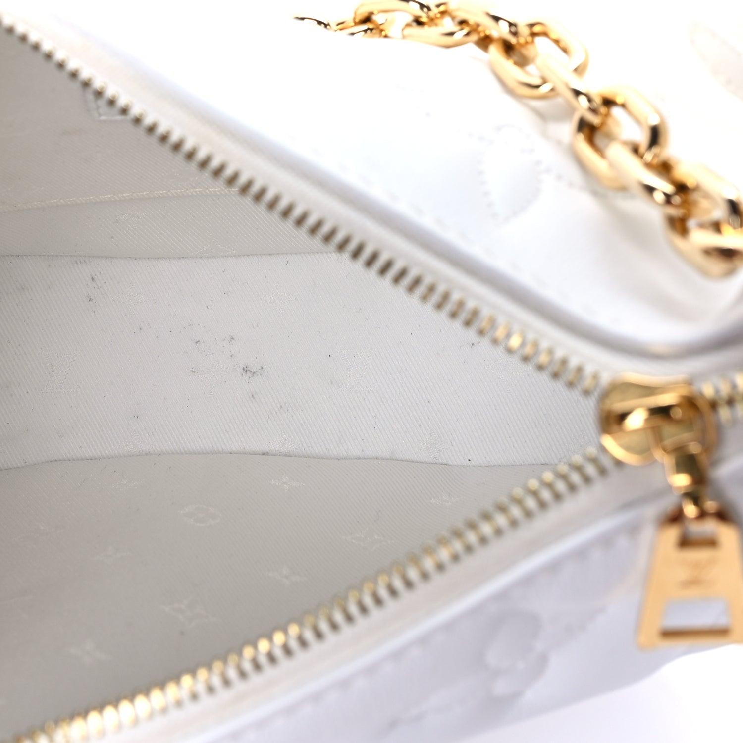 Louis Vuitton Calfskin Bubblegram Over The Moon White