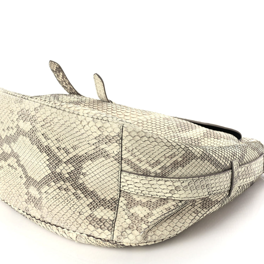 Christian Dior CHRISTIAN DIOR Snakeskin Saddle Soft Bag
