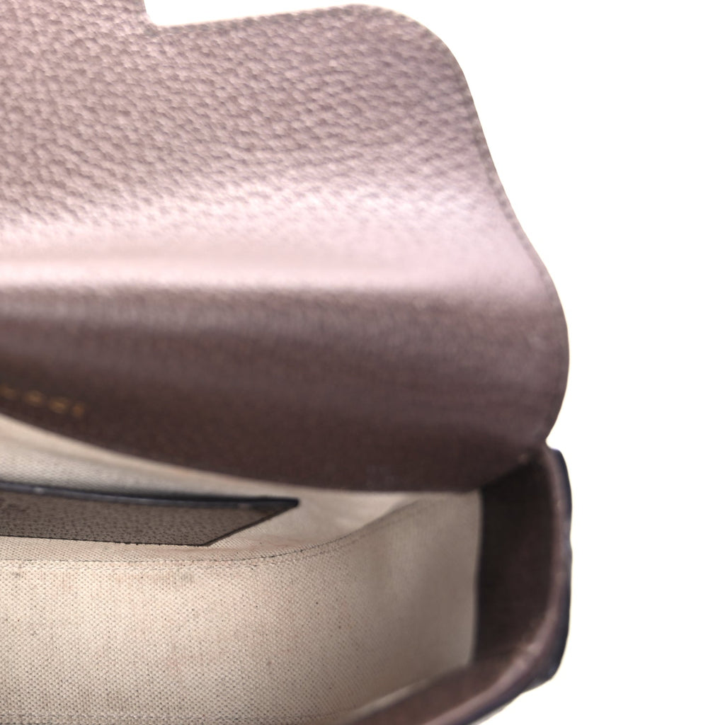 Gucci Monogram Jumbo GG Textured Dollar Calfskin Web Mini Horsebit 1955 Shoulder Bag Camel Ebony New Acero