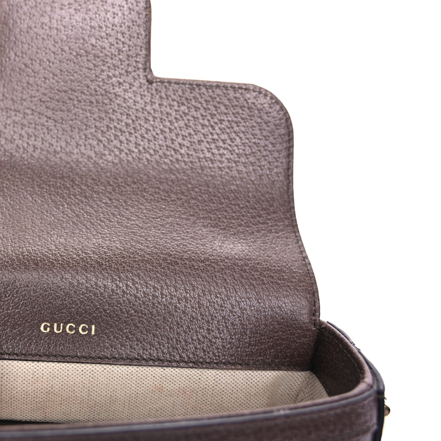 Gucci Monogram Jumbo GG Textured Dollar Calfskin Web Mini Horsebit 1955 Shoulder Bag Camel Ebony New Acero