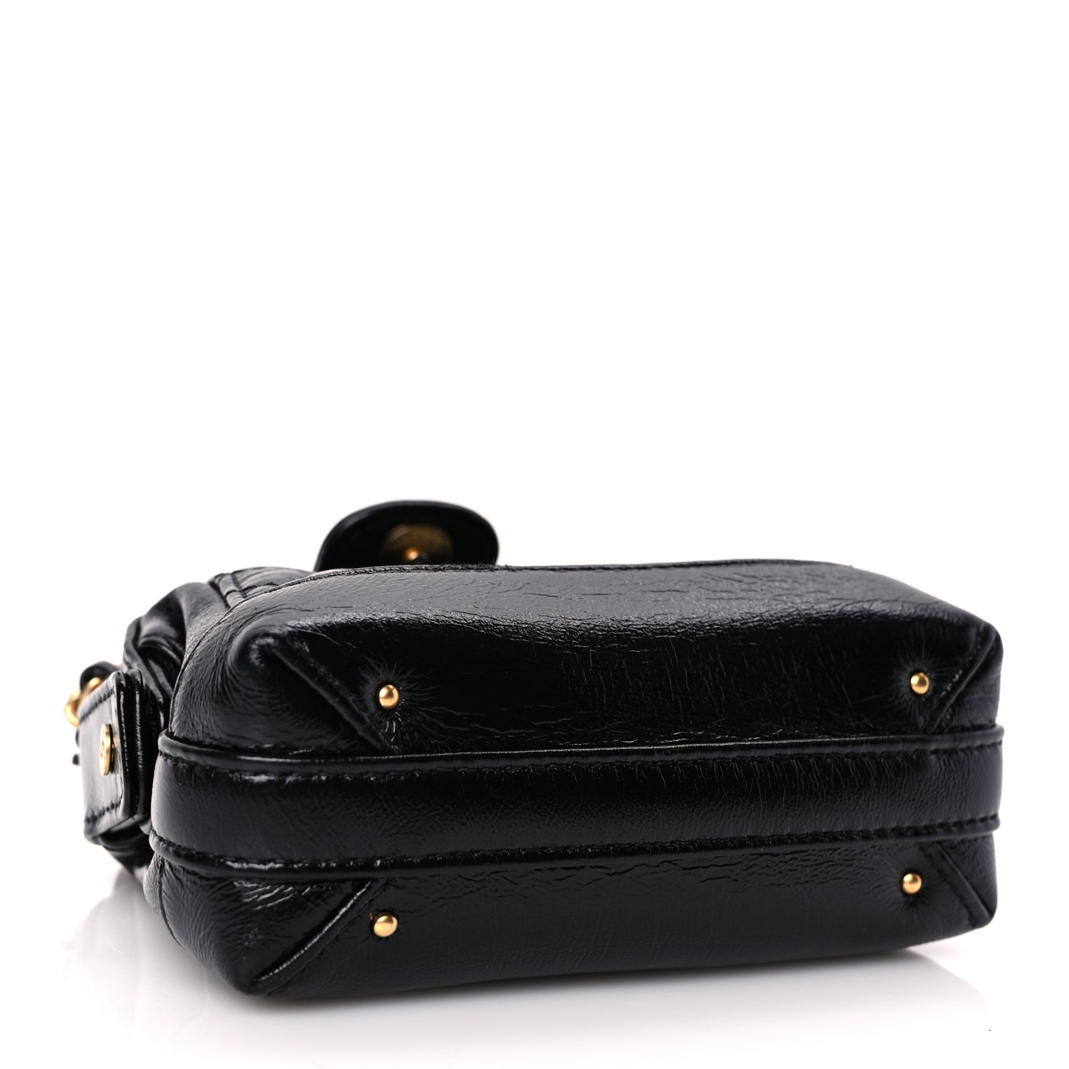 Chanel Shiny Lambskin Quilted Mini Cocodoc Top Handle Bag Black
