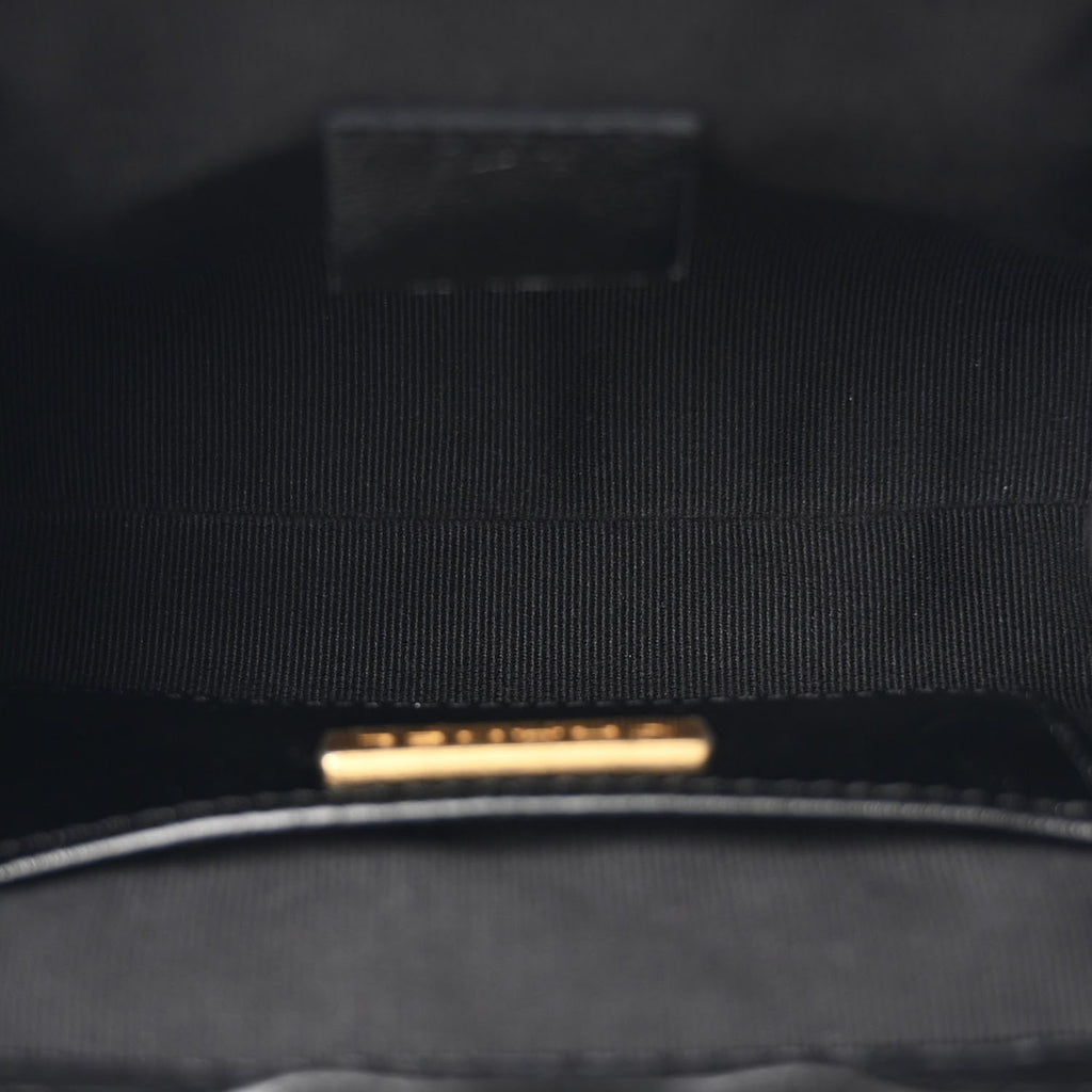 Chanel Shiny Lambskin Quilted Mini Cocodoc Top Handle Bag Black