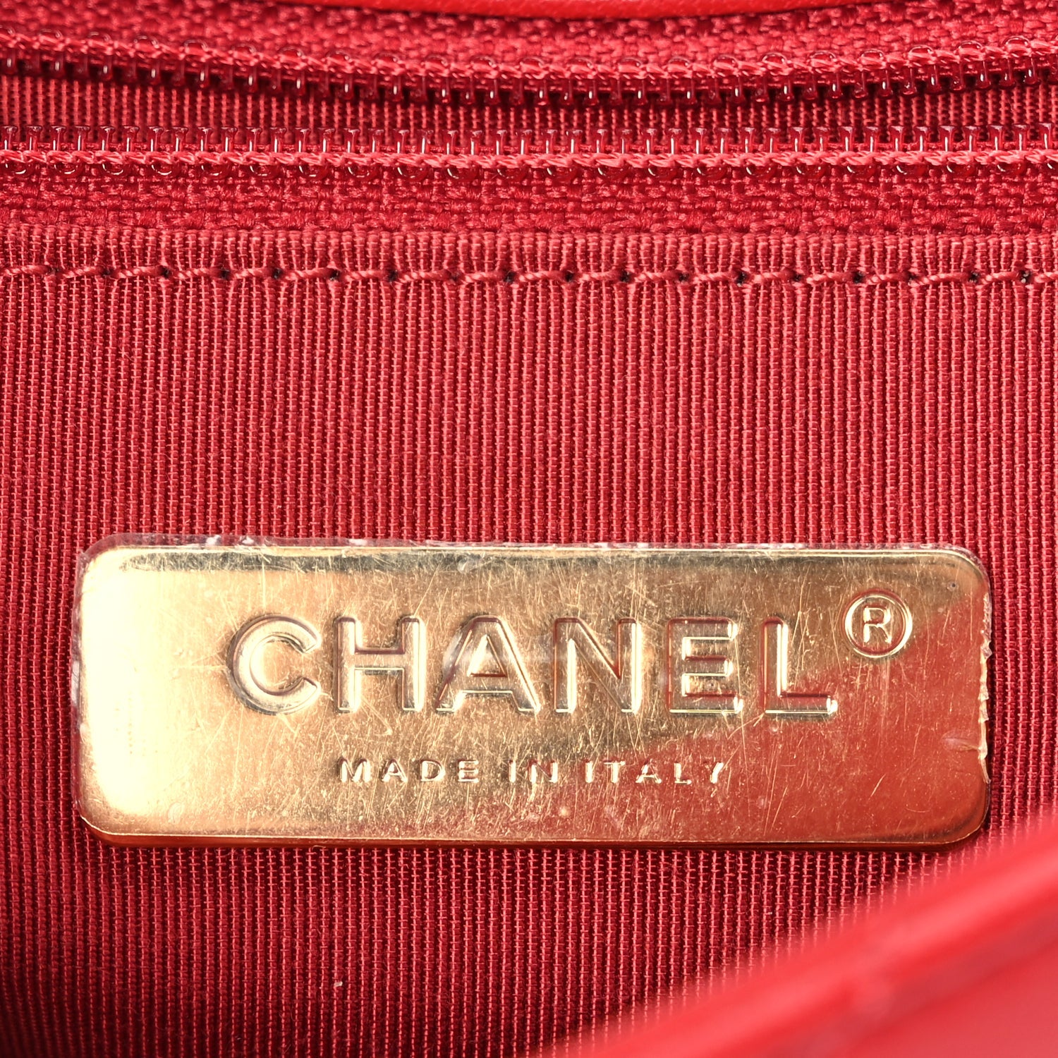 Chanel Lambskin Quilted Chanel 19 Waist Bag Red Red