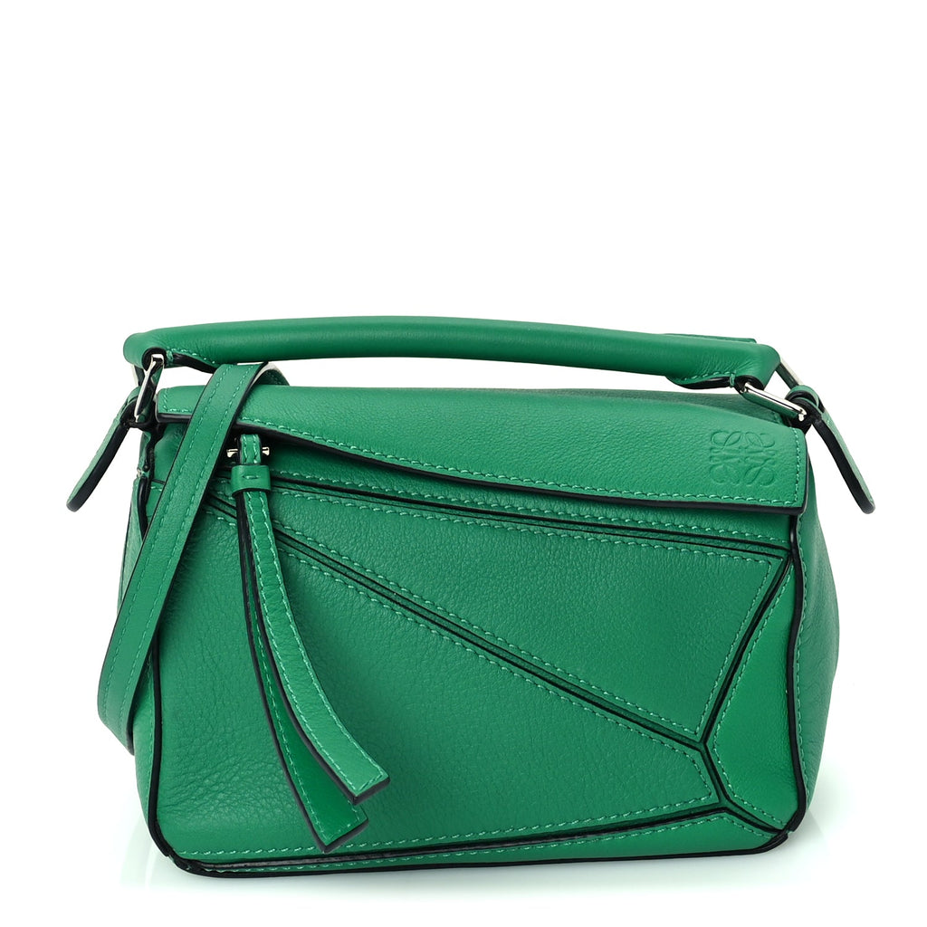 Loewe Calfskin Mini Puzzle Bag Jungle Green