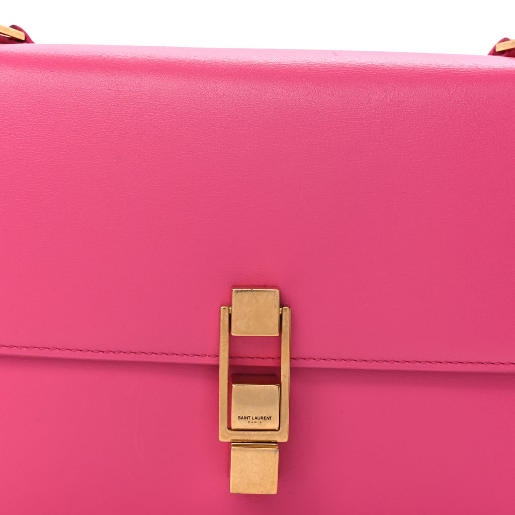 Saint Laurent Smooth Calfskin Le Carre Shoulder Bag  Pink