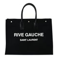 Saint Laurent Linen Calfskin Rive Gauche Tote