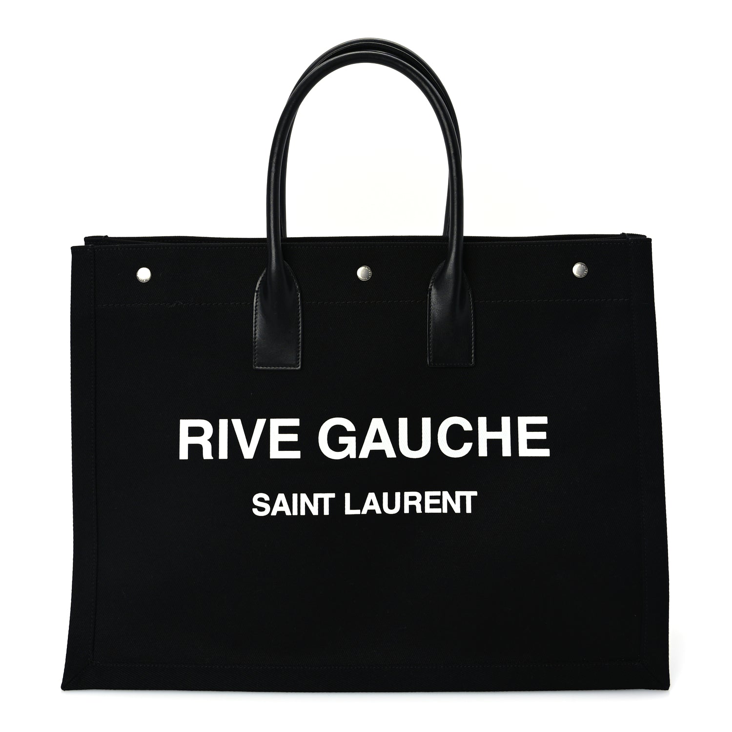 Saint Laurent Linen Calfskin Rive Gauche Tote