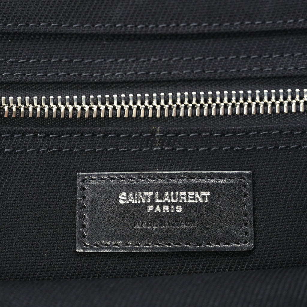 Saint Laurent Linen Calfskin Rive Gauche Tote