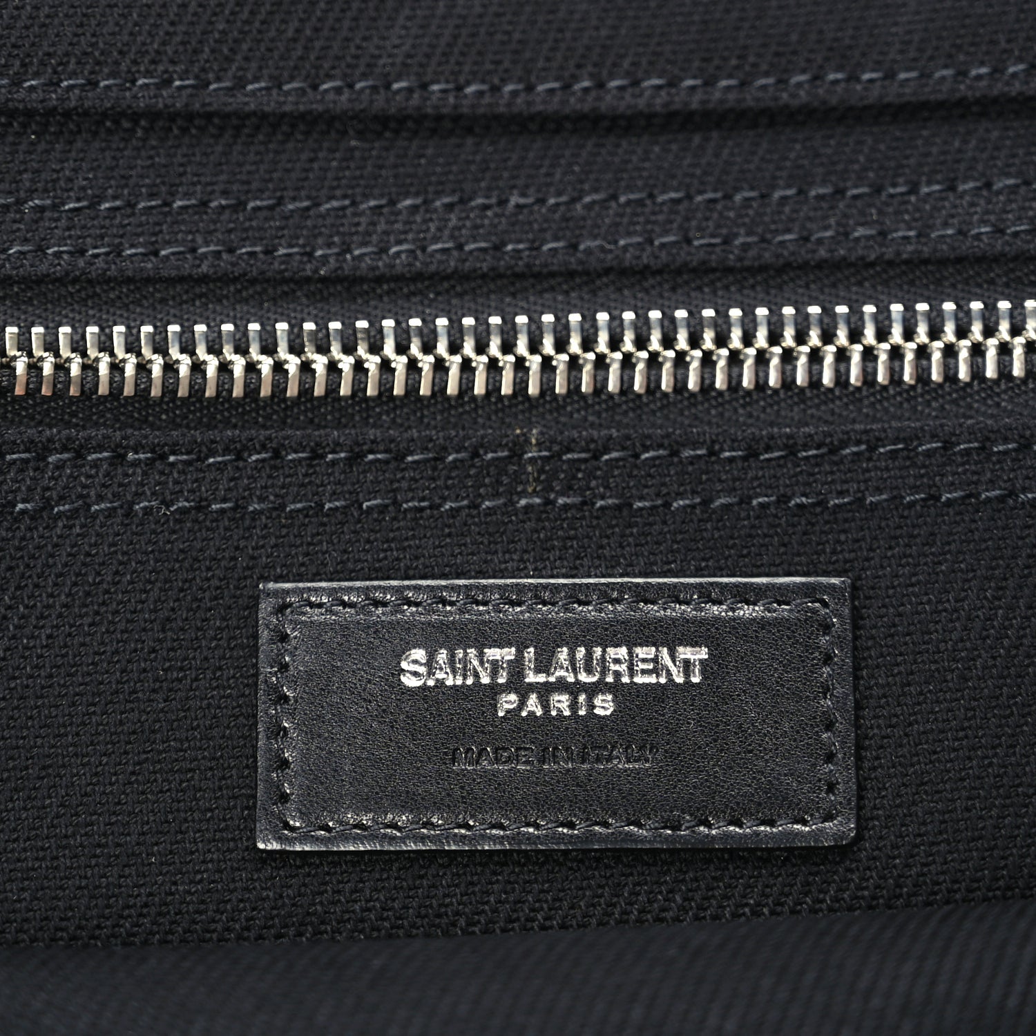 Saint Laurent Linen Calfskin Rive Gauche Tote