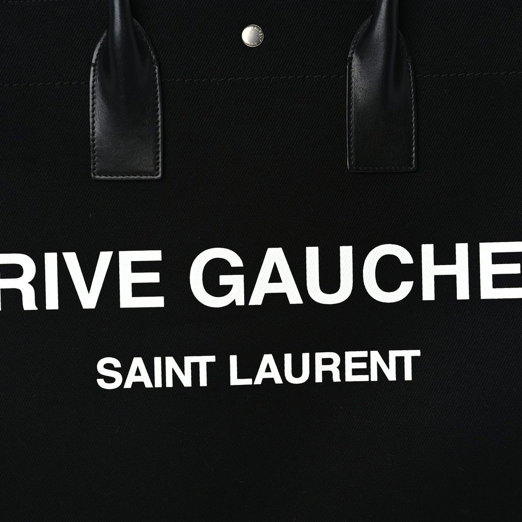 Saint Laurent Linen Calfskin Rive Gauche Tote