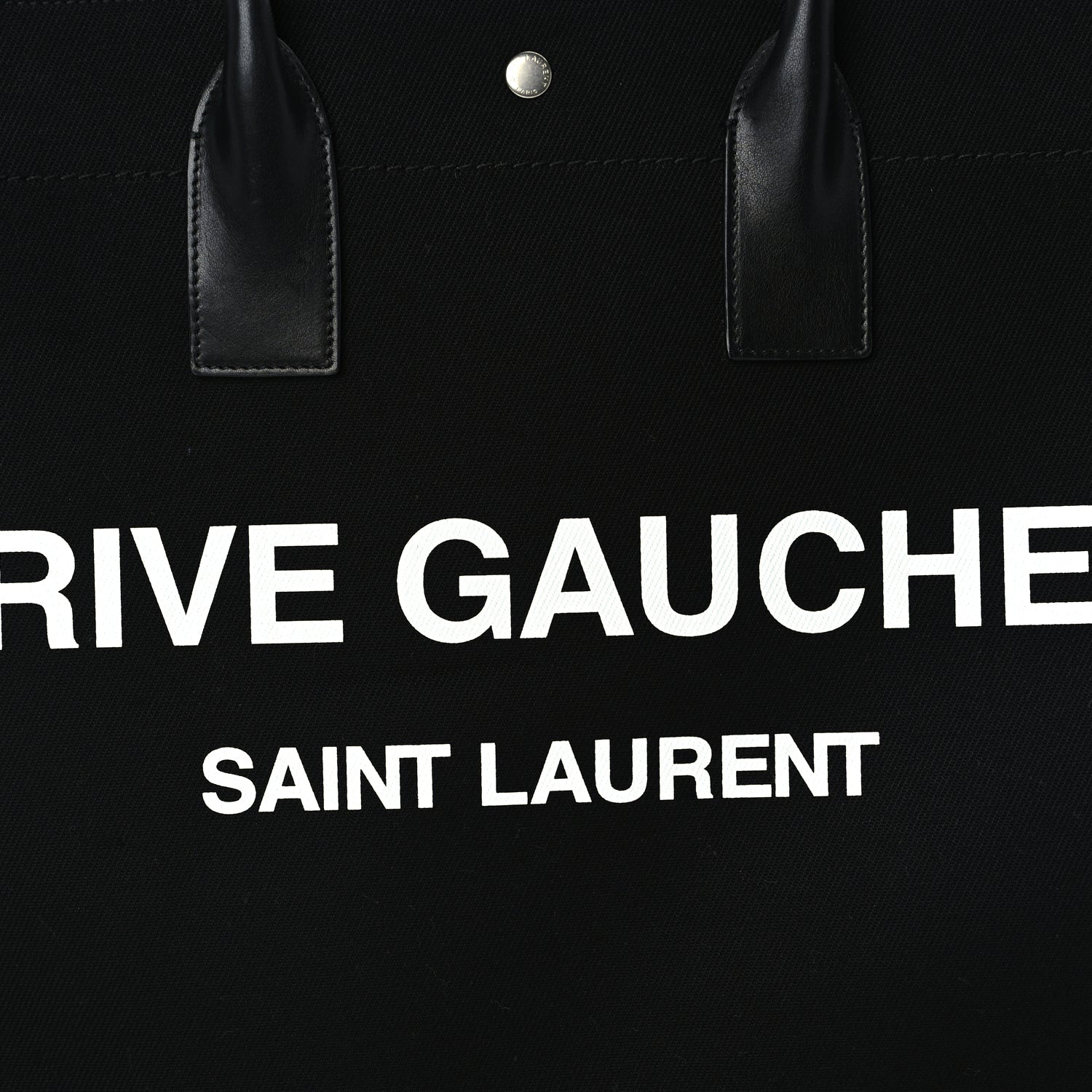 Saint Laurent Linen Calfskin Rive Gauche Tote