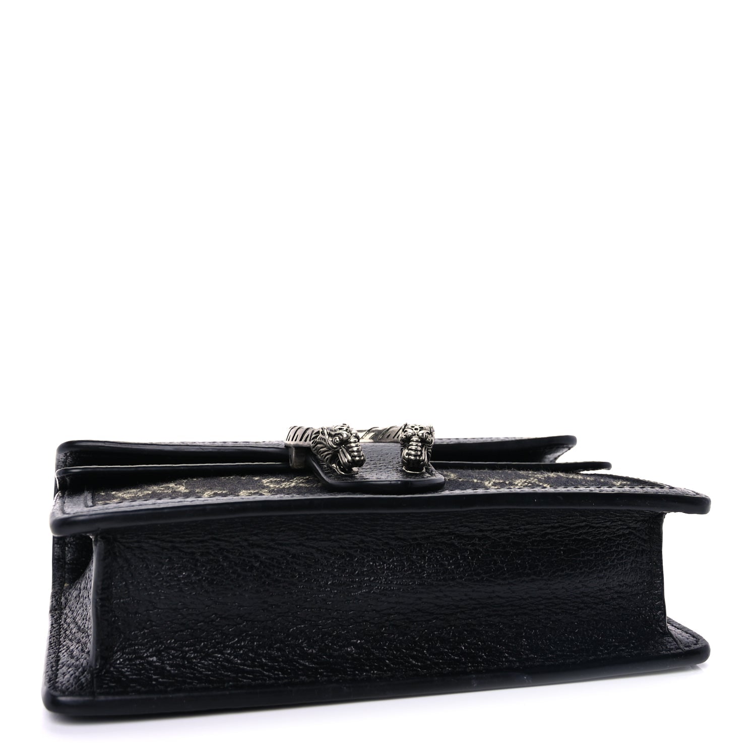 Gucci Jacquard Black Denim GG Monogram Super Mini Dionysus Shoulder Bag Black Ivory