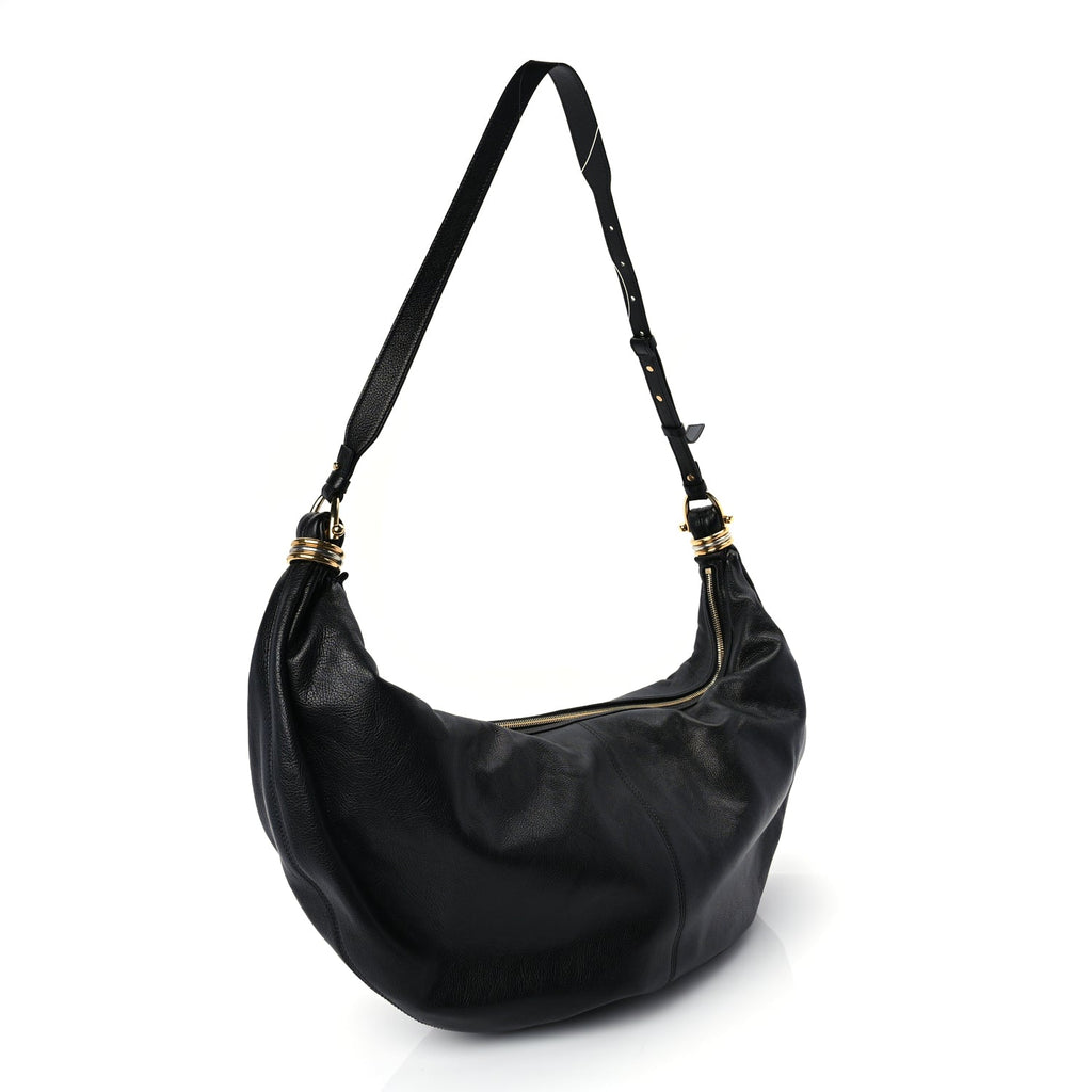 Chloe Grained Calfskin Large Bracelet Hobo Bag Black