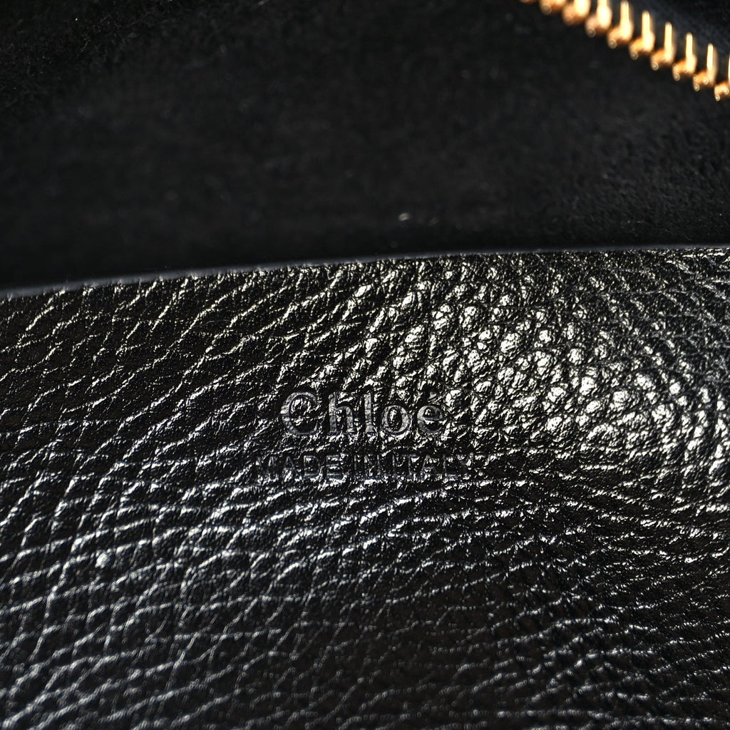 Chloe Grained Calfskin Large Bracelet Hobo Bag Black