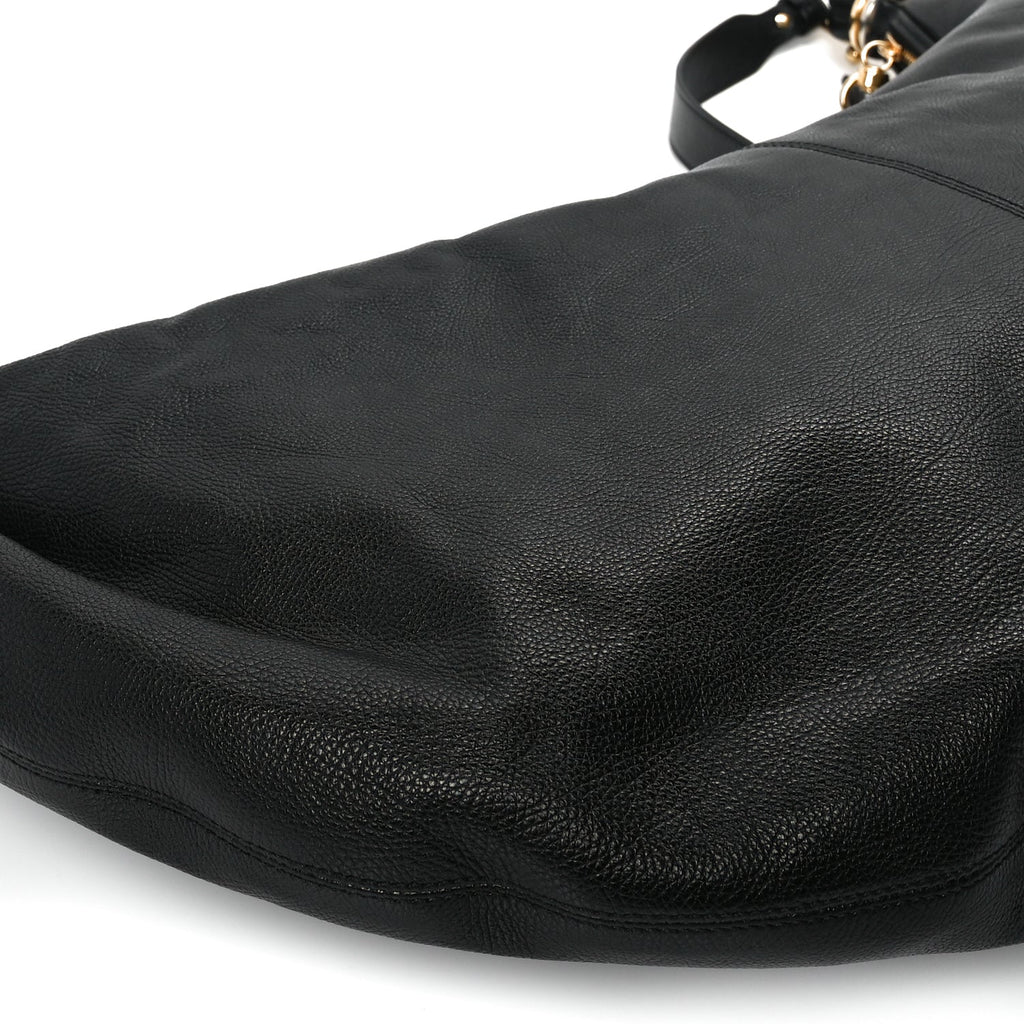 Chloe Grained Calfskin Large Bracelet Hobo Bag Black