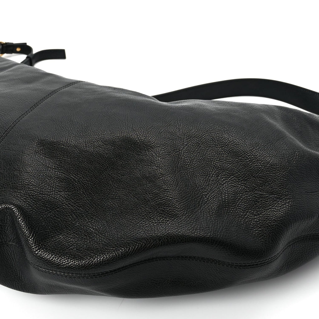 Chloe Grained Calfskin Large Bracelet Hobo Bag Black