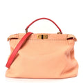 Fendi Cuoio Romano Selleria Bi-Color Large Peekaboo Iconic Satchel