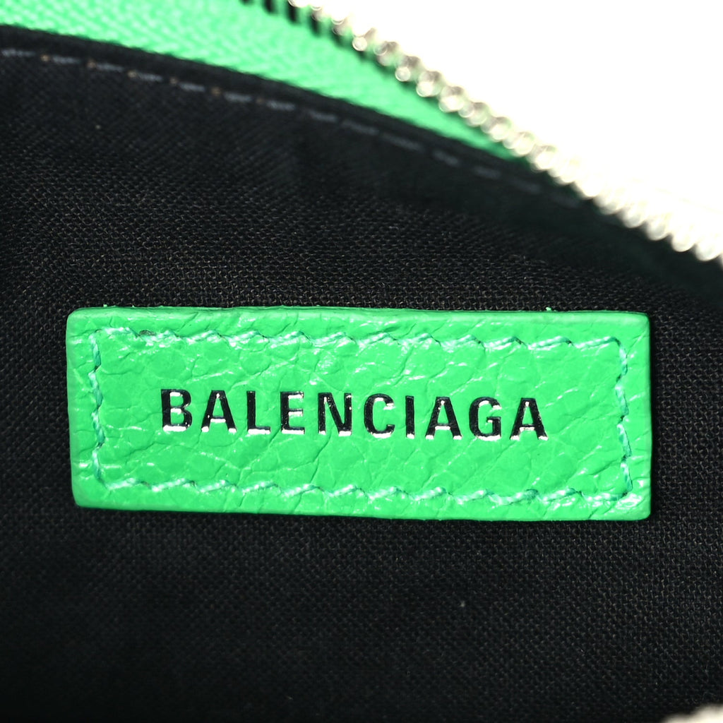 Balenciaga Agneau Arena Le Cagole Shoulder Bag XS Vivid Green