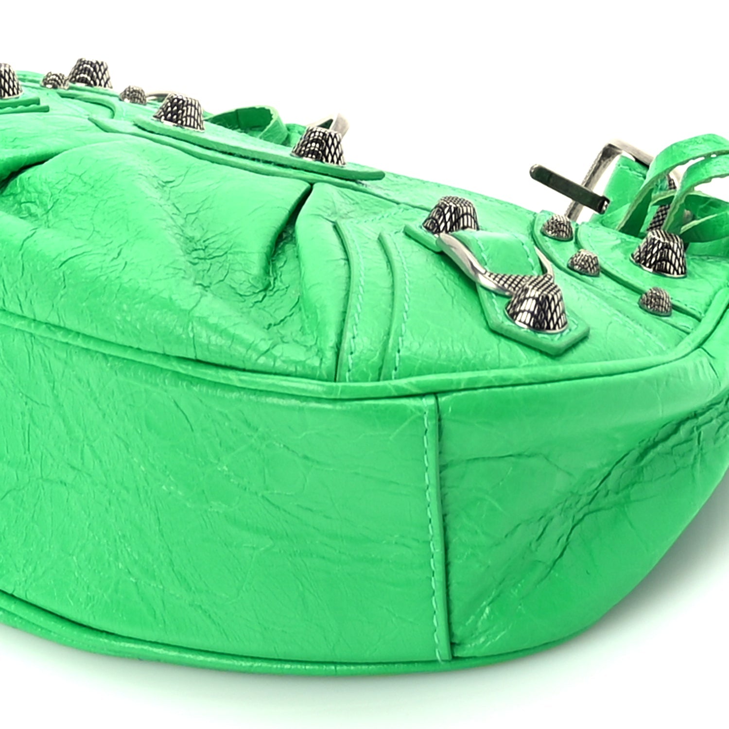 Balenciaga Agneau Arena Le Cagole Shoulder Bag XS Vivid Green