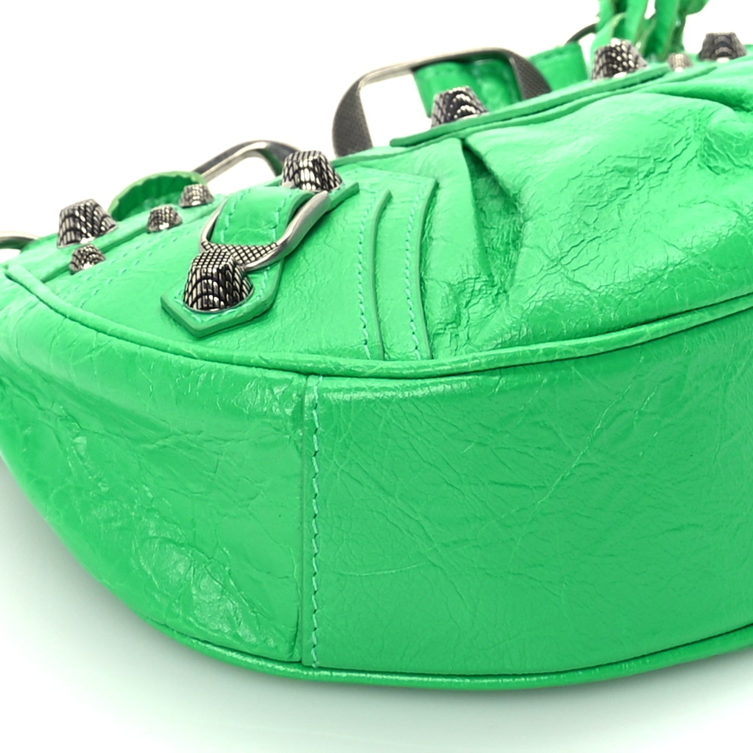 Balenciaga Agneau Arena Le Cagole Shoulder Bag XS Vivid Green