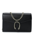 Gucci Calfskin Mini Dionysus Chain Wallet Black