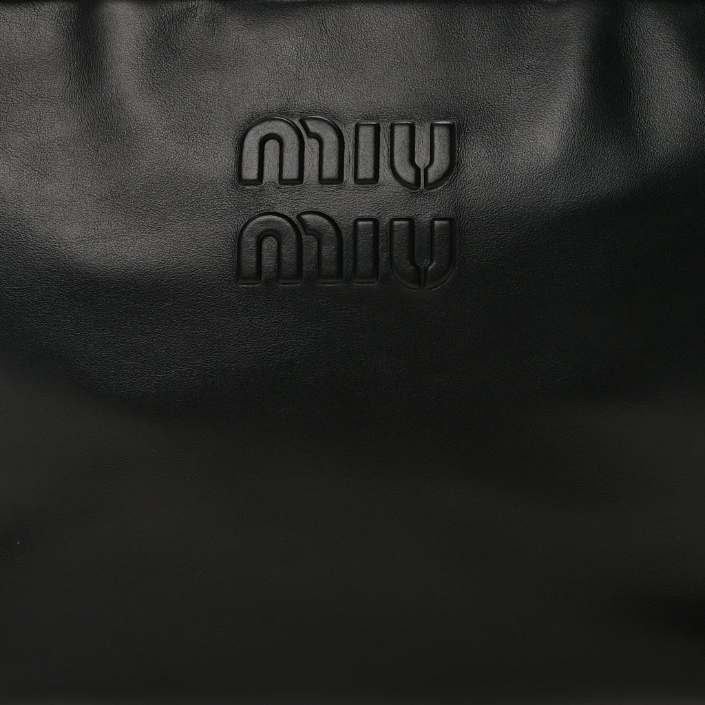 Miu Miu Soft Calf Softy Large Beau Top Handle Bag Black
