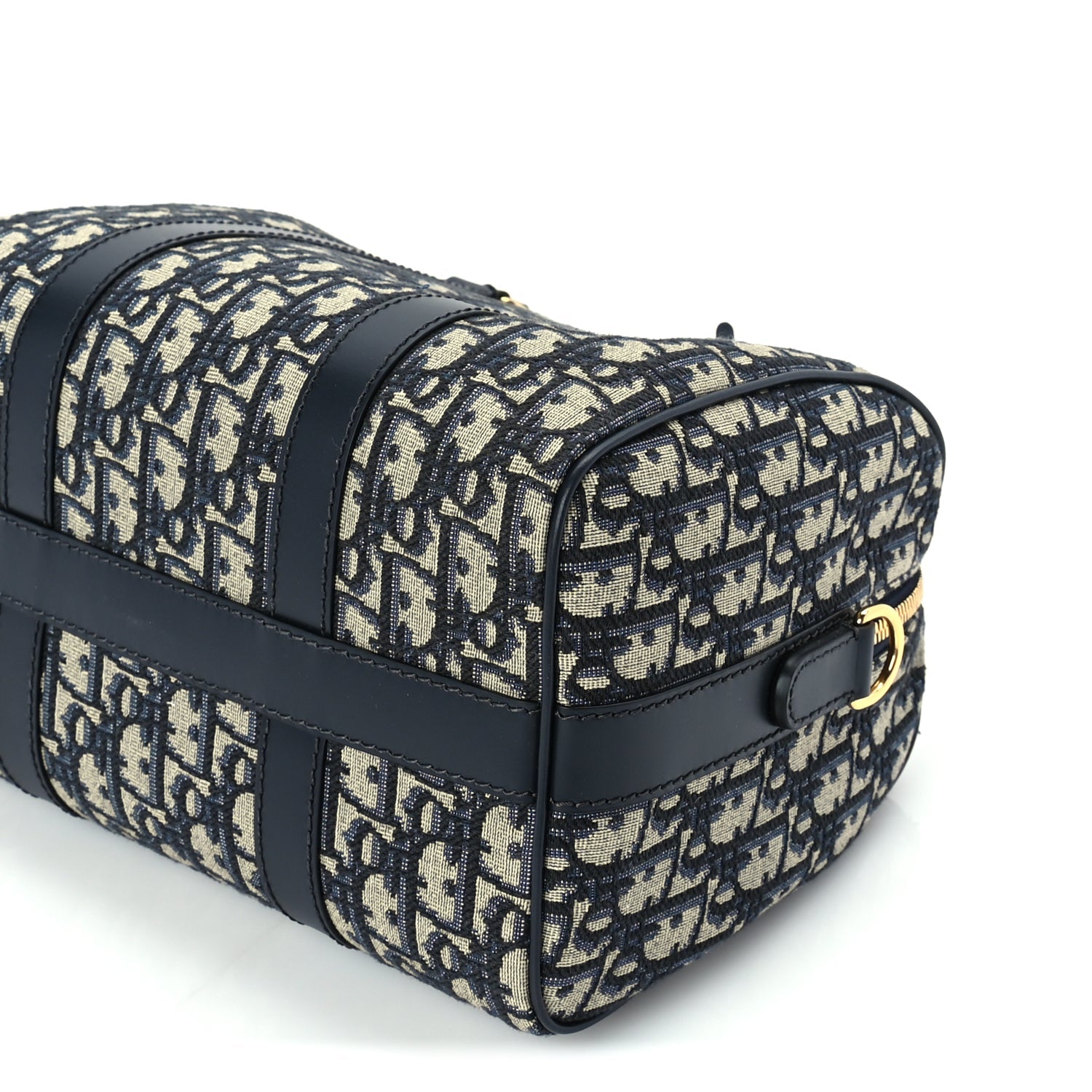 Christian Dior Oblique Calfskin Groove 25 Bag Blue