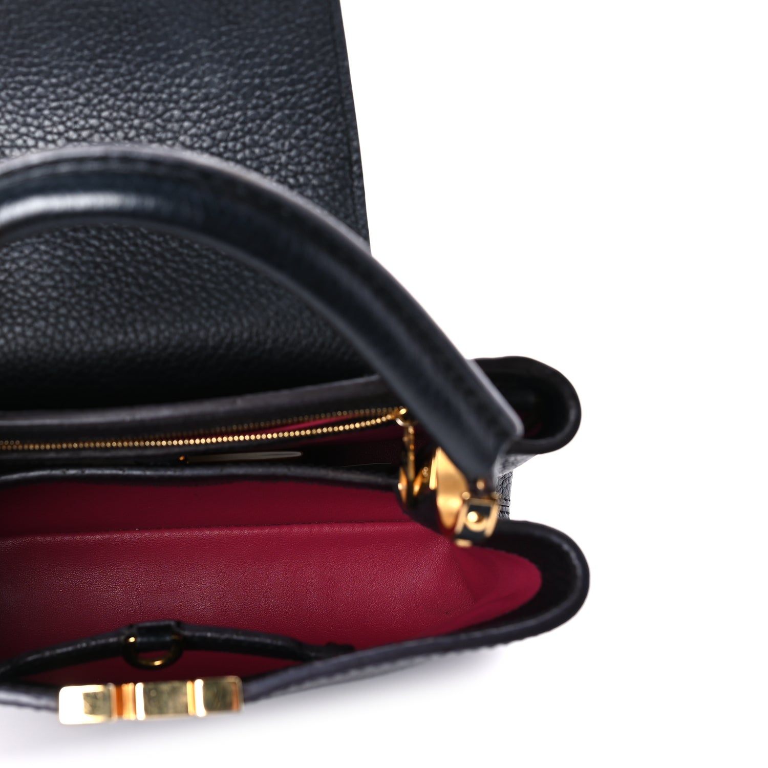 Louis Vuitton Taurillon Capucines BB  Black
