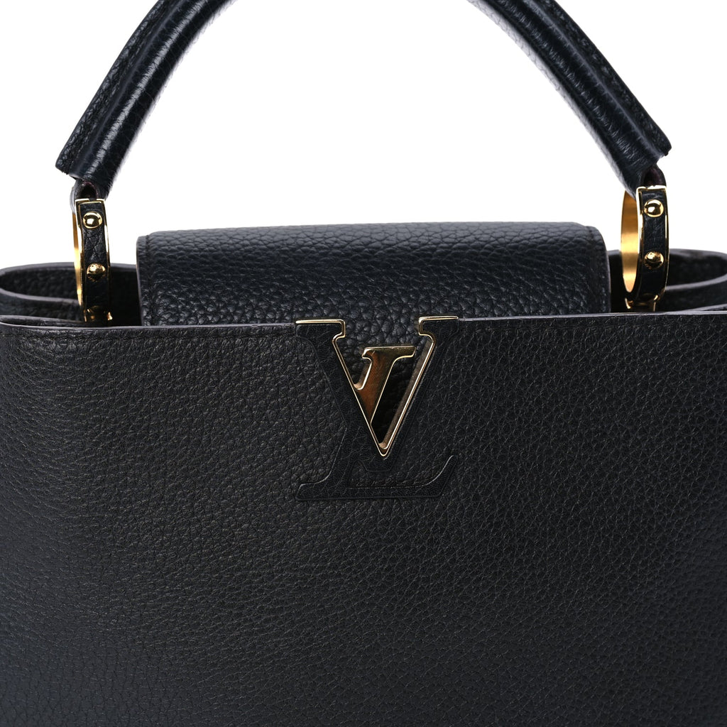 Louis Vuitton Taurillon Capucines BB  Black