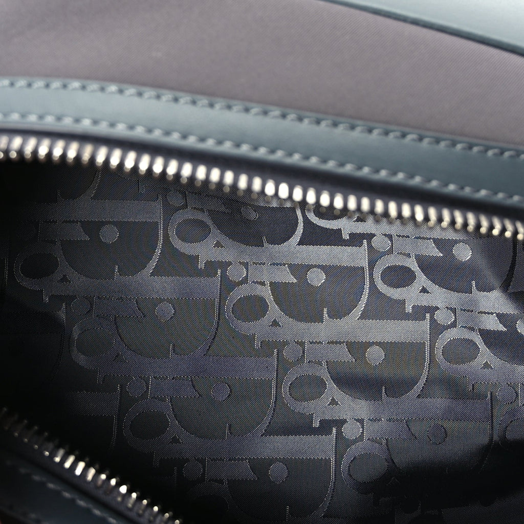 Christian Dior Calfskin Nylon Scarab Sling Bag  Grey
