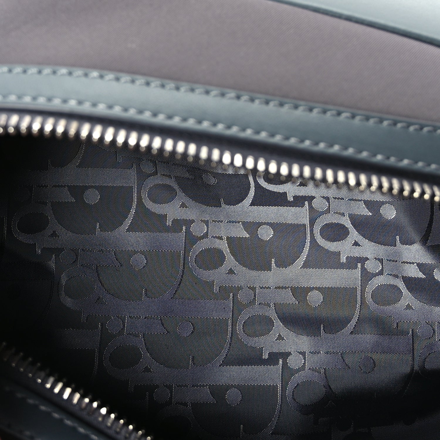 Christian Dior Calfskin Nylon Scarab Sling Bag  Grey