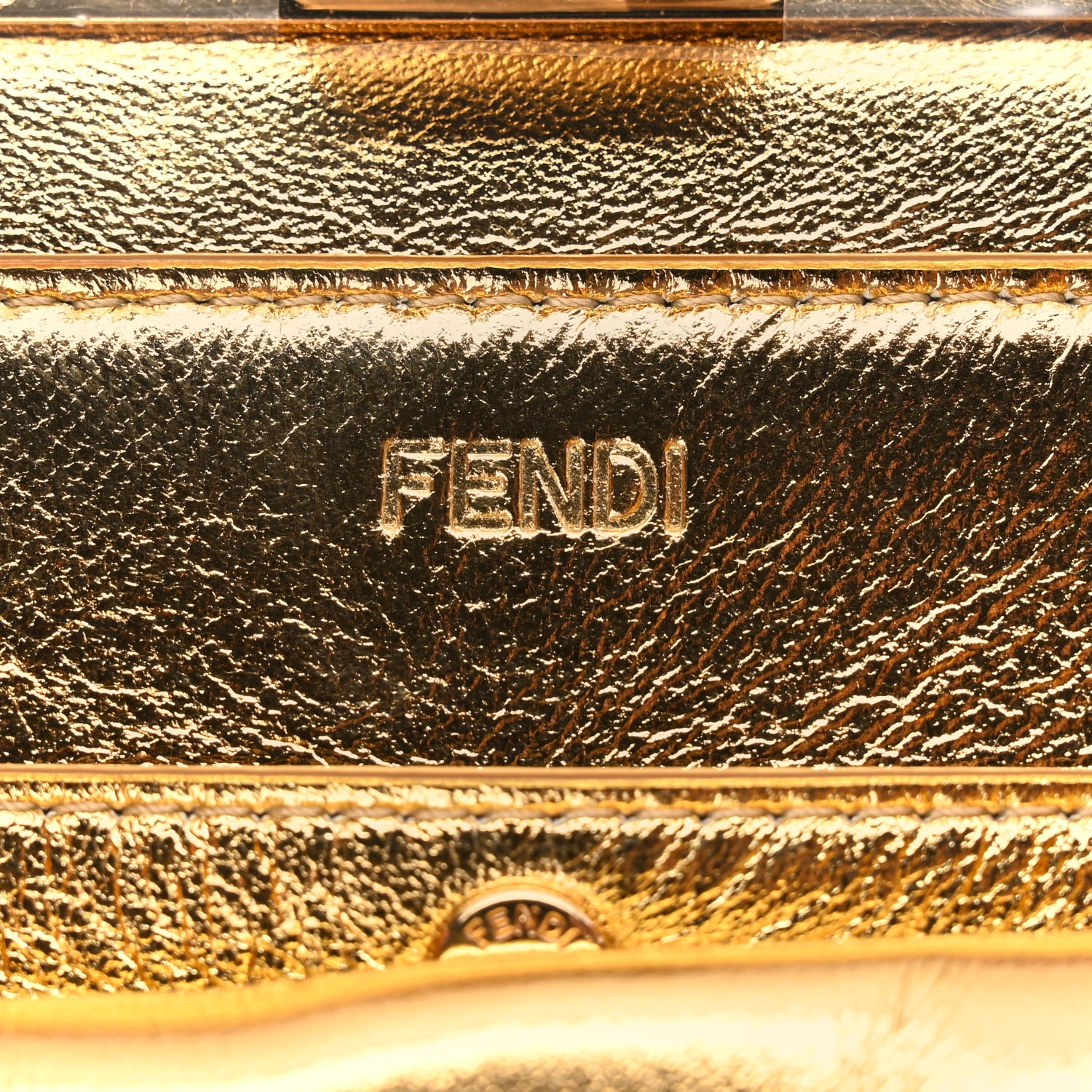Fendi Raso Satin Trapunatato Medium Peekaboo I SEE U East West Satchel Rosa Quarzo Oro