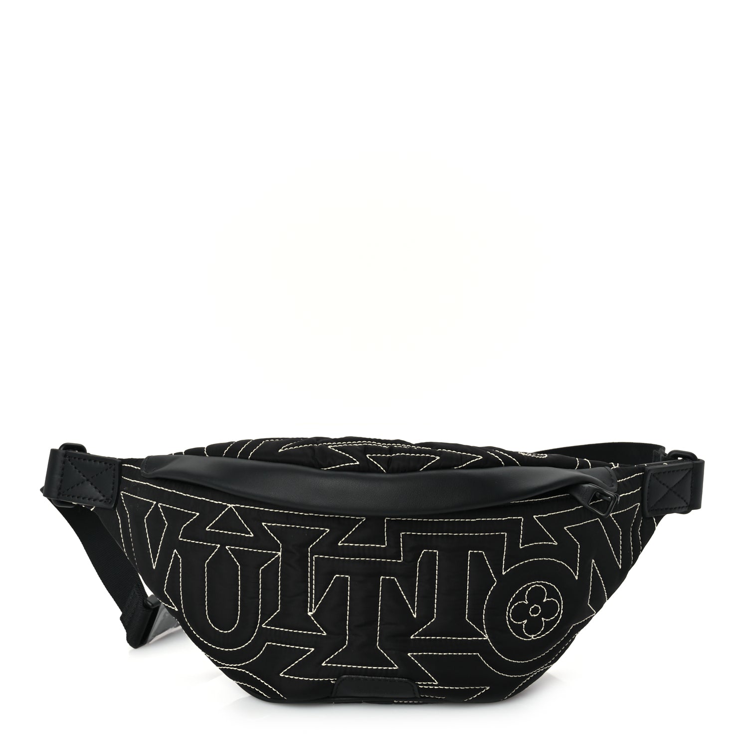 Louis Vuitton Nylon Snow Capsule Embroidered Monogram Bumbag  Black