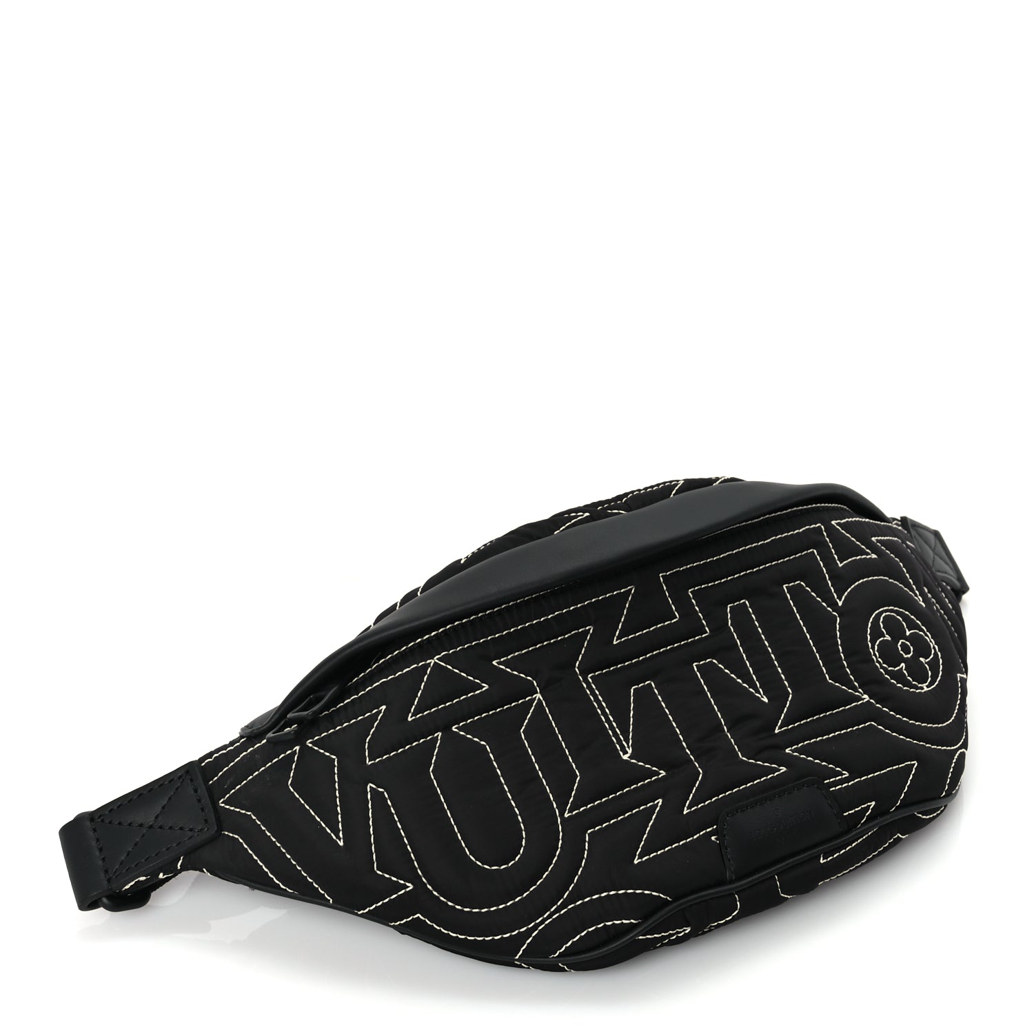 Louis Vuitton Nylon Snow Capsule Embroidered Monogram Bumbag  Black