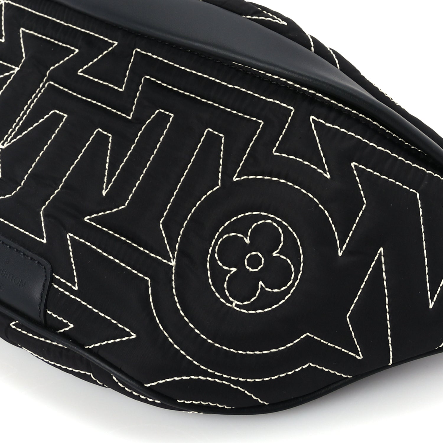 Louis Vuitton Nylon Snow Capsule Embroidered Monogram Bumbag  Black