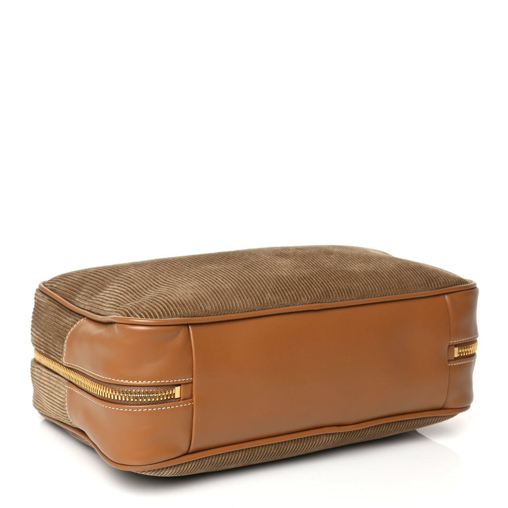 Miu Miu Corduroy Large Beau Top Handle Bag Cinnamon