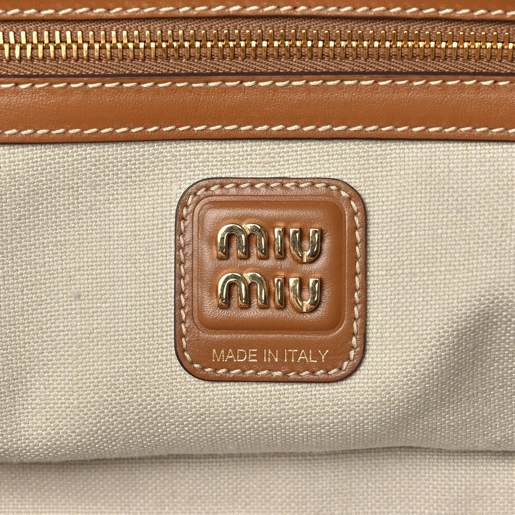 Miu Miu Corduroy Large Beau Top Handle Bag Cinnamon