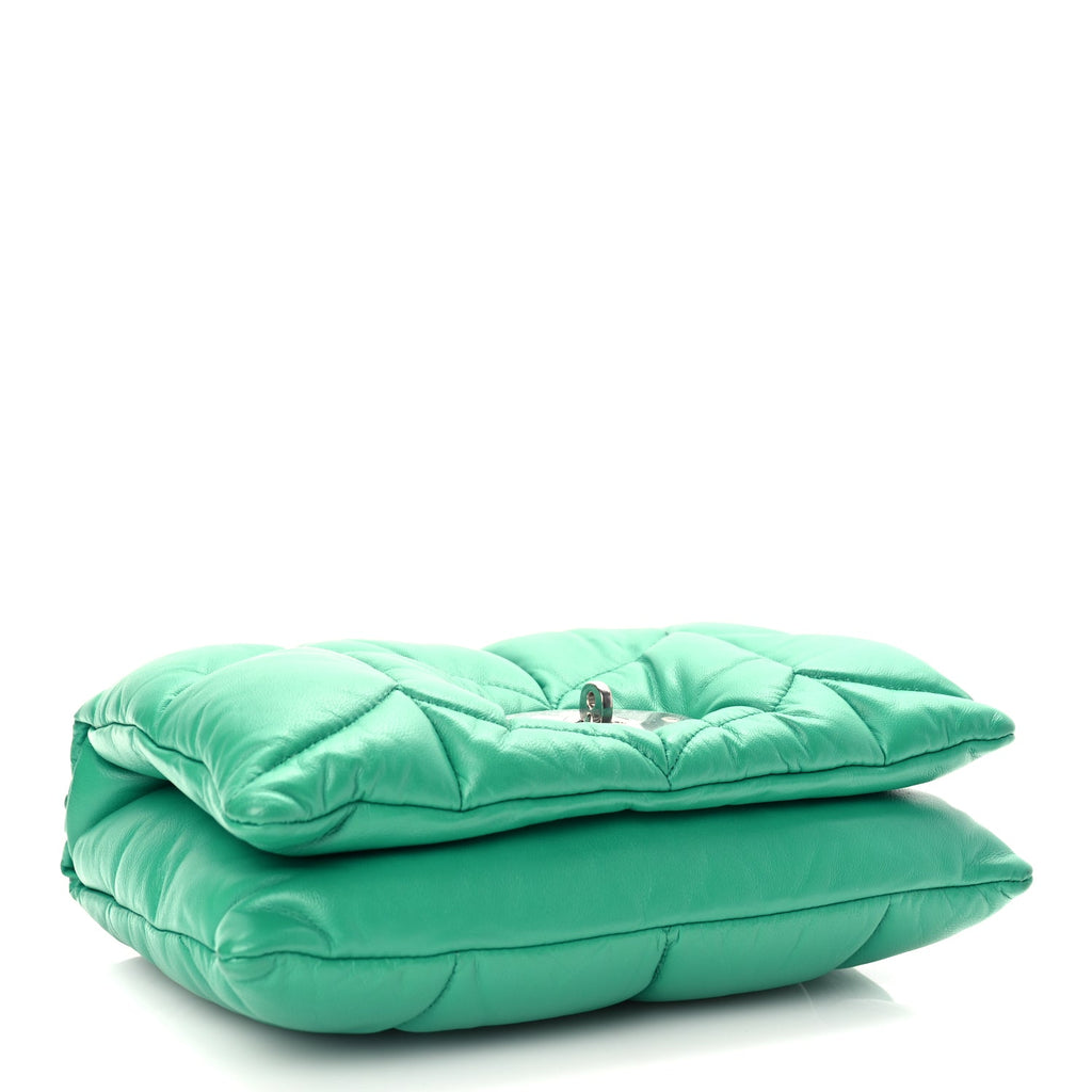 Mulberry Nappa Pillow Quilted Little Softie Bag Lawn Green