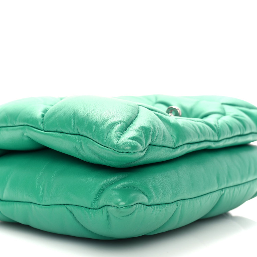 Mulberry Nappa Pillow Quilted Little Softie Bag Lawn Green